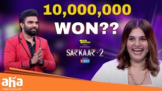 1 CRORE Won?😮 || Sarkaar 2 Episode 6 || Ramya || Siri Hanmanth || Anchor Pradeep || ahavideoin