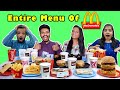 We Ordered Entire Menu Of McDonald's | Food Challnege India | Hungry Birds