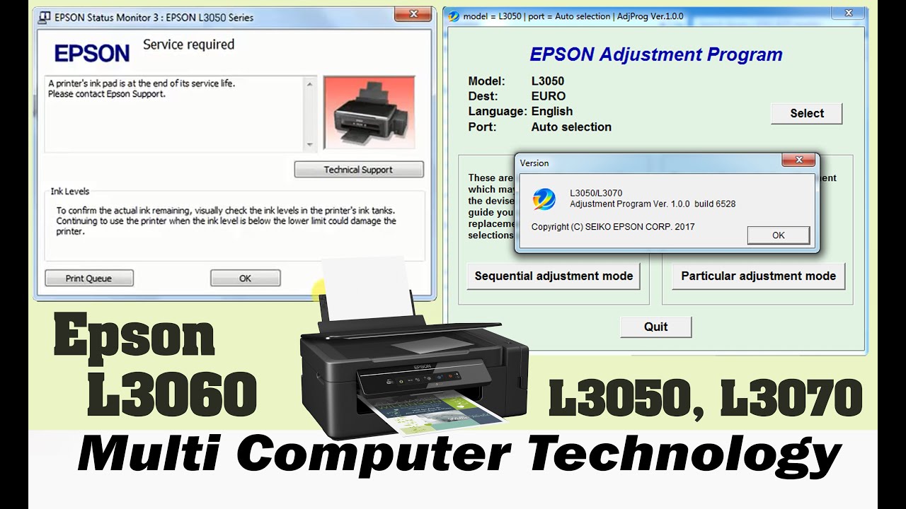 Epson l3060 adjustment program