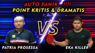 Viral ! Aksi KOMENTATOR tenis meja di point KRITIS ๐ฃ๏ธ๐ข Patria Prosessa ๐ Eka Killer | Master BINTIK