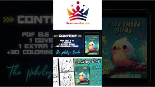 Find Us On ETSY!! Cute Little Birds Coloring Book 30 Coloring Pages Adults And Kids Little Birds