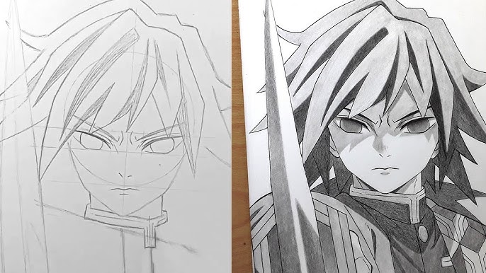 Drawing Giyuu Tomioka - [Demon Slayer - Kimetsu no Yaiba]  Drawing Giyuu  Tomioka [Demon Slayer - Kimetsu no Yaiba] Já pensou em desenhar o seu  personagem favorito sem precisar copiar por