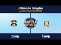 zawg (Duck Hunt) vs Syrup (Steve) - Losers Quarters - Ultimate Singles | Battle of BC 8