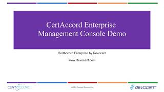 Famous CertAccord Enterprise Management Console Demo v6.0 Profile