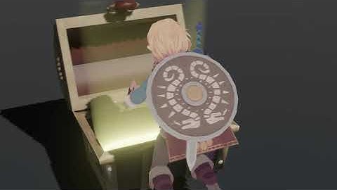 Zelda opens a chest - 3D animation practice