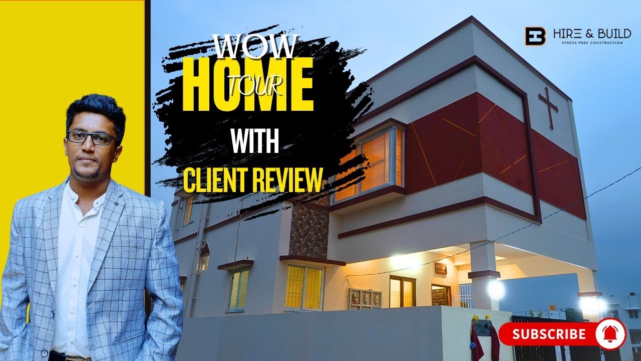 🏡 4 BHK House in 2000 Sqft Completed house walkthrough✨🤩 | Client Feedback | Hireandbuild | Tamil