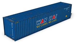 3D Model of 40ft Shipping Container - Wan Hai Review