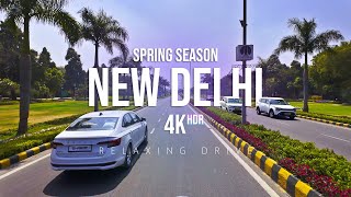 Driving in New Delhi | Spring Edition | 4K 60 HDR