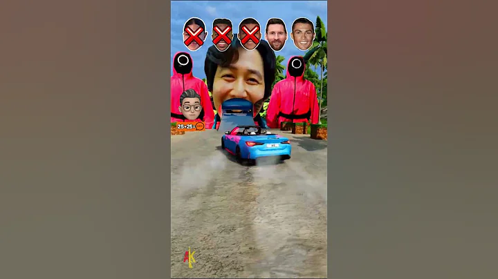 CR7 Vs Messi Vs Céline Vs Vinicius JR vs Brake Test Challenge! #beamngdrive #shorts