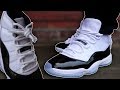 How To Lace Jordan 11's (4 Ways w/ ON FEET) | Featuring 'Concord 11s'