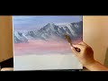 A simple and easy way on How to paint mountains for beginners in acrylics | painting vlog | PART 1