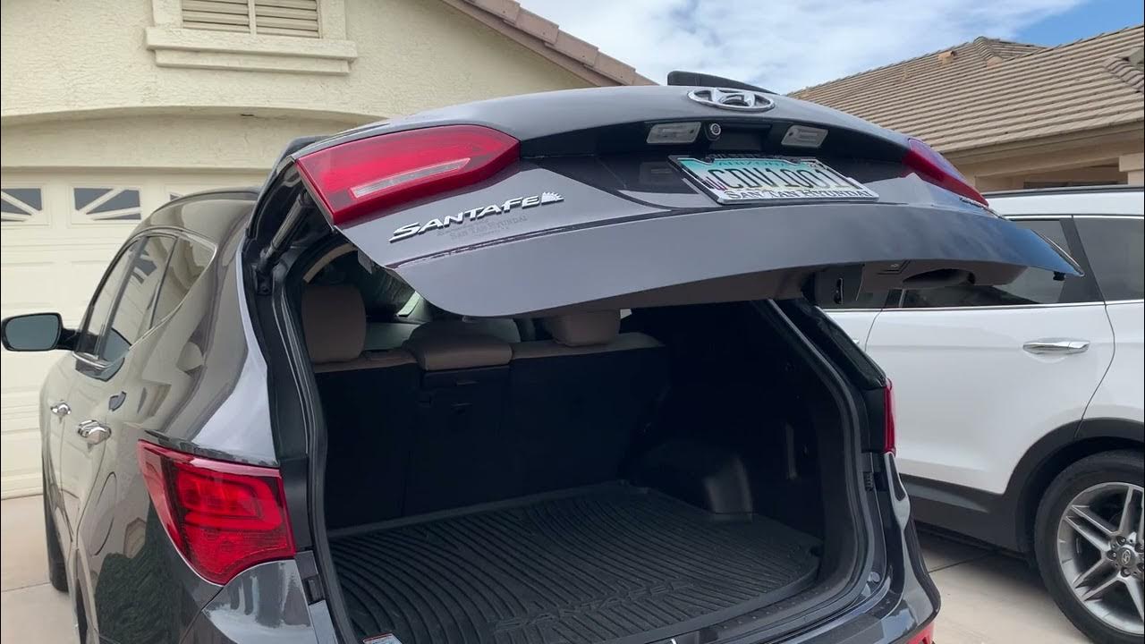 2017 Hyundai Sante Fe Sport Rear Hatch Not Staying Open - YouTube