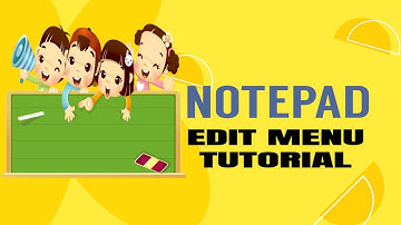 Notepad Edit Menu II #नोटपैड  एडिट मेनू #How To Use Notepad Edit Menu