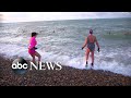 Taking cold plunge into the English Channel | ABC News