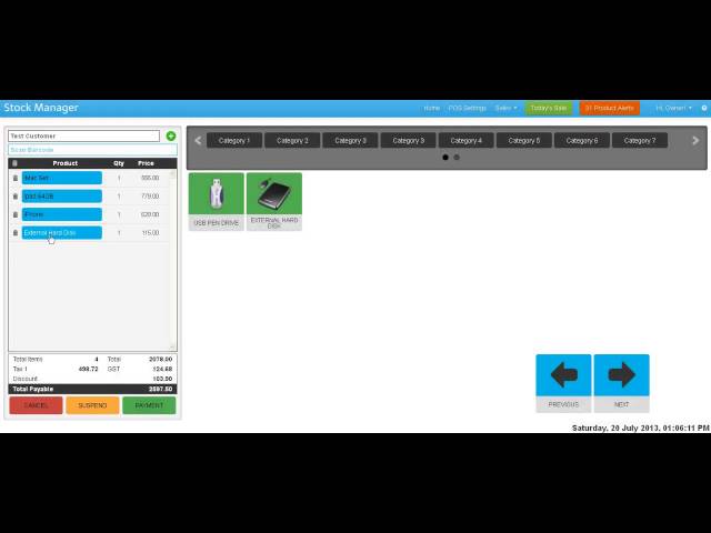 POS Module for Stock Manager Advance - V2.0 Demo