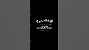 الذين جعلوا القرآن عضين شاشة سوداء | #سورة_الحجر شاشة سوداء بصوت #هزاع_البلوشي حالات واتس