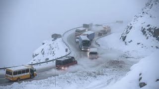 Icy Road Nightmare Cars Losing Control On Slippery Roads