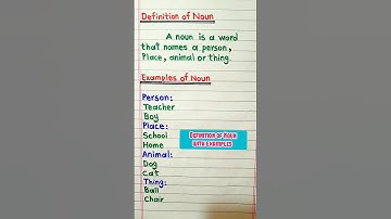 What is a Noun? 📚 | Definition of Noun with Easy Examples in English #learnenglish #grammar