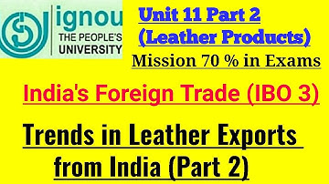 IGNOU- MISSION 70 %: M.COM IBO 3 UNIT 11 (PART 2) JUNE TEE EXPECTED Q&A