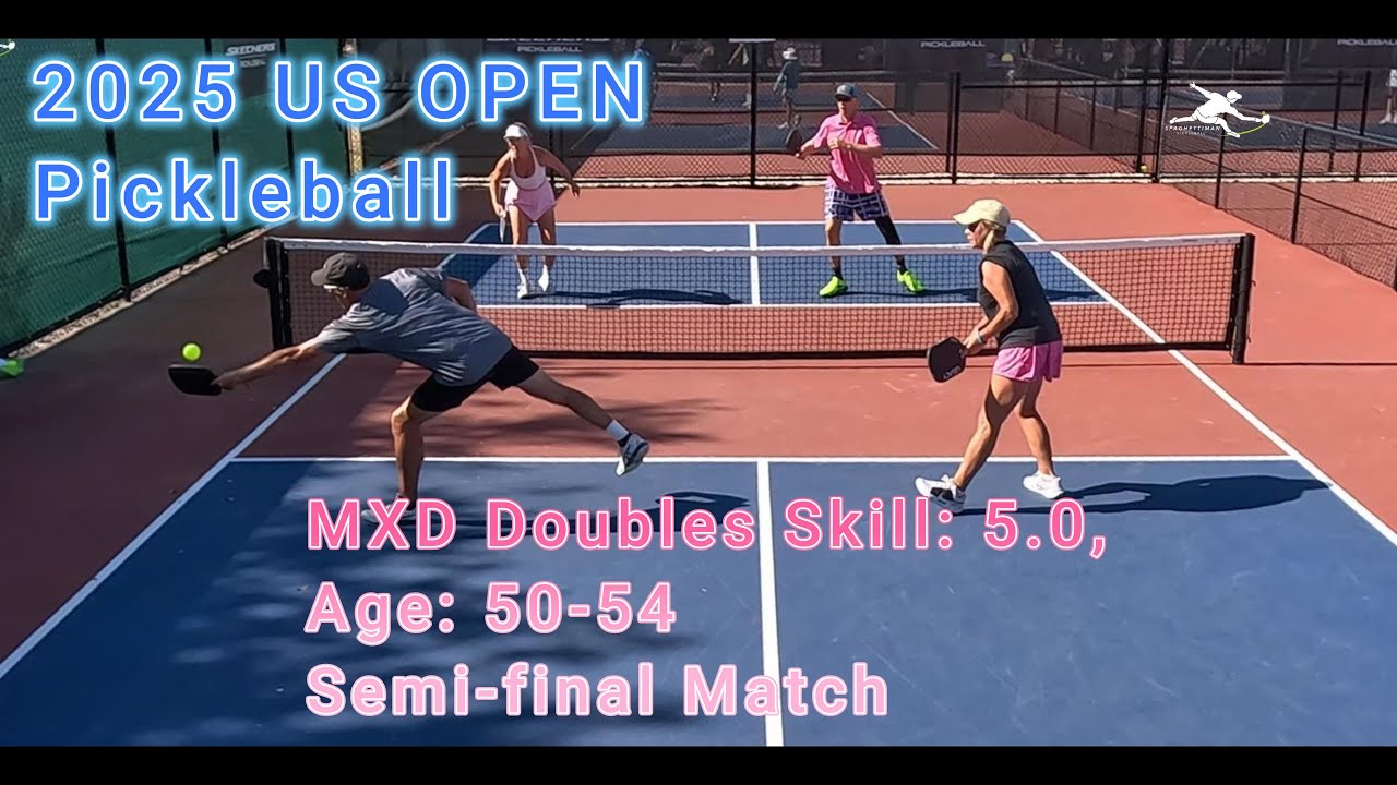 MXD Doubles Skill: 5.0, Age: 50-54 Semi-Final Pickleball Match - US Open 2025