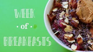 week of breakfasts - smoothie bowls and vegan waffles