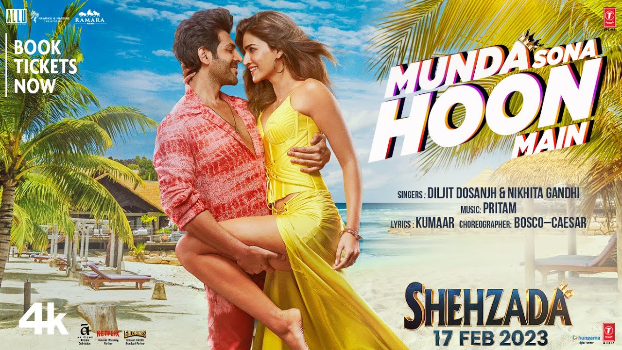 ⁣Munda Sona Hoon Main (Video) Shehzada | Kartik, Kriti | Diljit, Nikhita | Pritam, Kumaar | Rohit