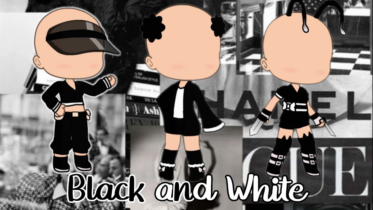 Black and white gacha life outfits, Outfits, Aesthetic, Gacha Life, Peachxg...