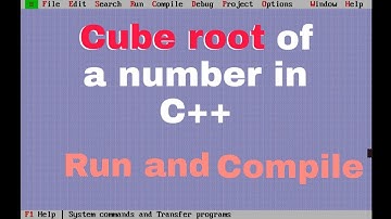 Find Cube root of a number in C++(Run and compile program)
