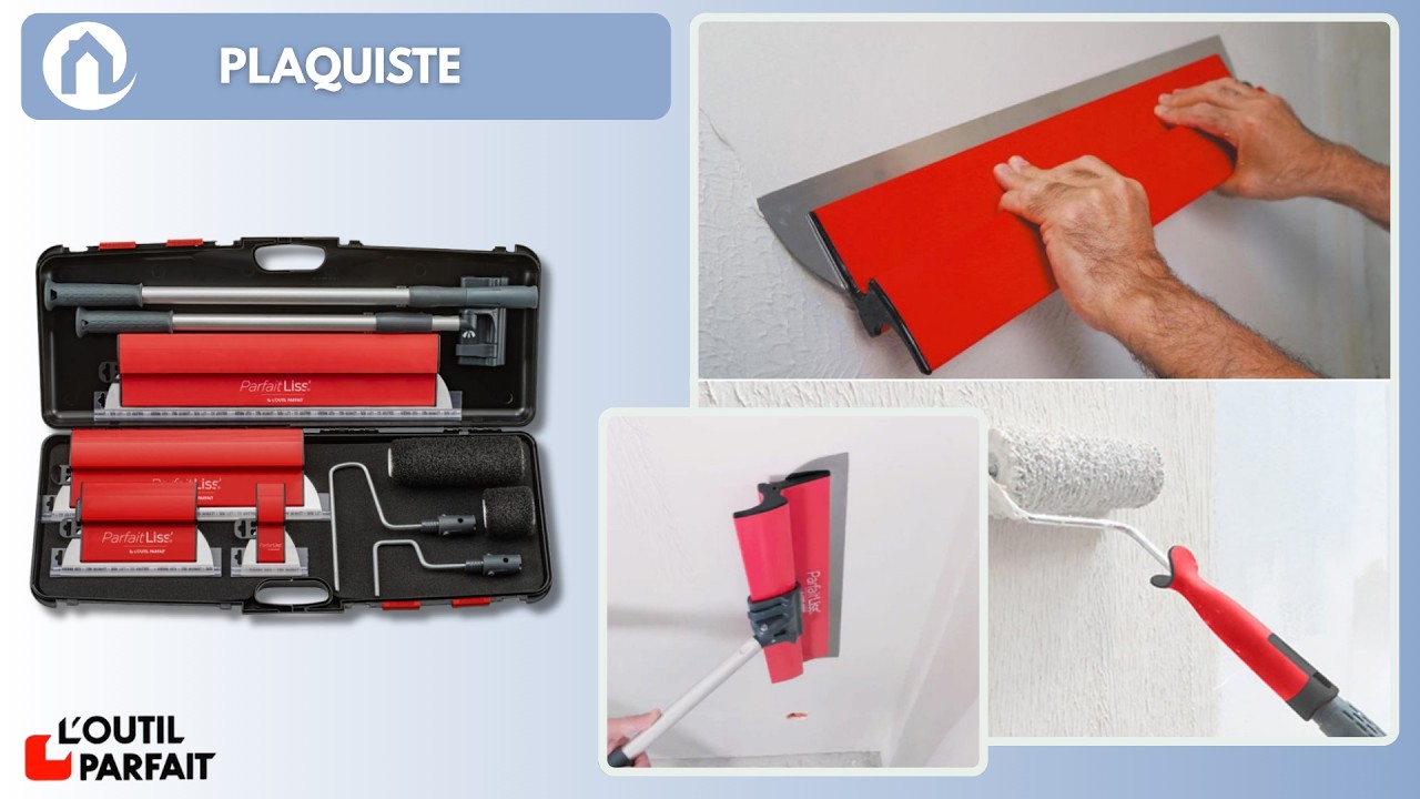 CCLIFE Truelle à Lisser 100 Cm Alliage Aluminium - Outil Professionnel Nivellement Enduit PROBAUWERK