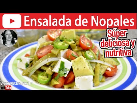 cómo hacer ensalada de nopales, ensalada de nopales, cómo cocer nopales, no...