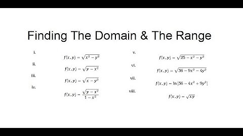 Determining Domain and Range of Multivariable Functions _(check correction in description)