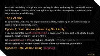 Counting the Number of Items in Multidimensional Arrays in JavaScript