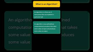 2. What is an Algorithm #Shorts #algorithm #datastructures