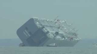 Hoegh Osaka (Isle of Wight / The Solent)  - Cargo Ship Aground Video