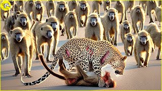 Crazy! Leopards Show Their Power Fights With 100 Baboons When Entering Their Territory To Hunt by The Horse  1,229 views 11 days ago 13 minutes, 12 seconds