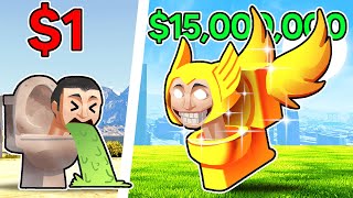 $1 VS $15,000,000 SKIBIDI TOILET In GTA 5!