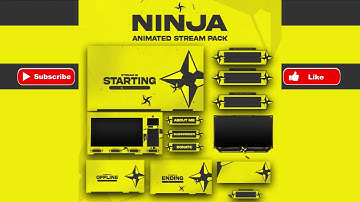 Shuriken Ninja Animated Stream Pack | Alerts, Stream Overlays | Stream Overlay Pack | Twitch, OBS