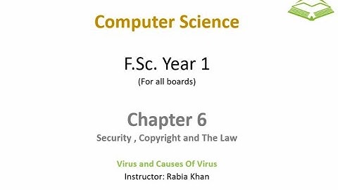 FSc Computer Science Book 1, CH 6, LEC 88: Virus & Causes Of Virus