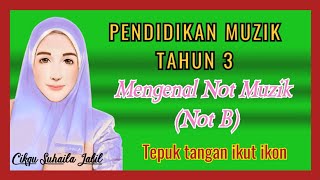 Pendidikan Muzik Tahun 3 - Mengenal Not Muzik (Not B) dan Menepuk Tangan Ikut Ikon