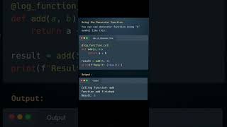Define Decorator function in python with example #tech #coding #education #programming #learnpython