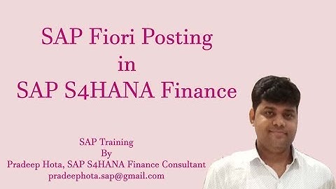 SAP Fiori Posting in SAP S4HANA Finance 1809 | SAP Fiori Configuration in SAP S4 HANA Finance 1809