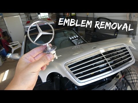 Как снять и заменить эмблему капота на Mercedes w210 w208 w202 w220 w211