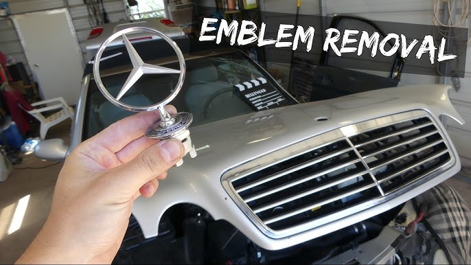 Mercedes Benz star hood emblem removal and installation with