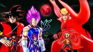 Xeno Goku V2 OP (all form) (New) & Vegeta DBS OP VS Baryon Naruto V3 OP in Jump Force Mugen