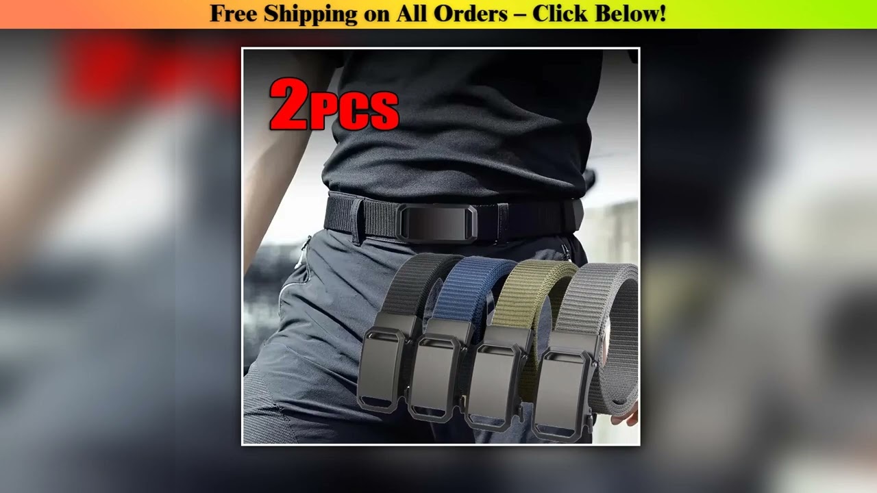 Newest Automatic Buckle Belt Canvas Tactical Waist Belt v Durable Casual Outdoor Hunting Adventures