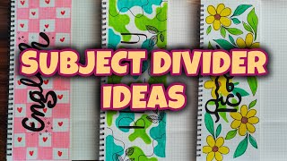 Page seperator ideas for notebooks 🌺🌿✨ | School projects decoration | Notes decoration #backtoschool