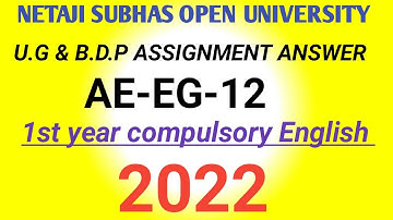 nsou//compulsory English//AEEG-12//Assignment answer