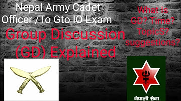 Group Discussion (GD)-GTO Exam Part 1 || Nepal Army Officer Cadet Exam