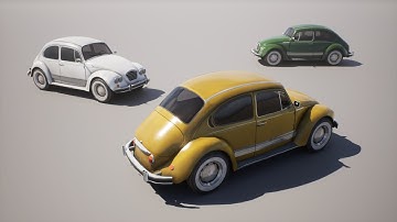 Low Poly Small Car 1 - Game Asset -Bettle - Unreal Engine - Remake