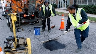 Raleigh street crews fix potholes  03.24.14